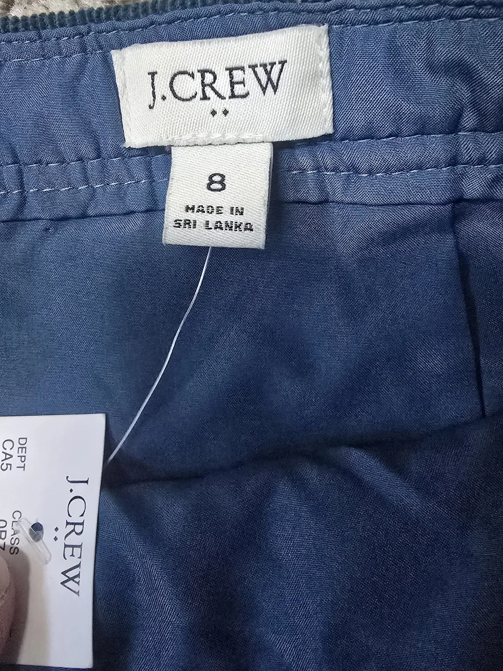 J. Crew Corduroy Teal Button-Front Mini Skirt NWT Size 8